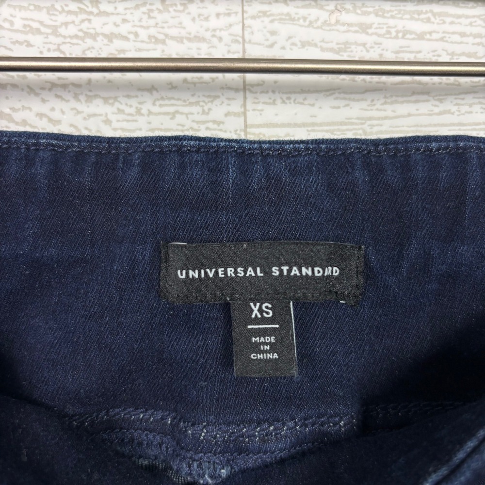 Universal Standard Wide Leg Pull On Jeans Stretch Dark Wash Denim 10 12 - Picture 4 of 5